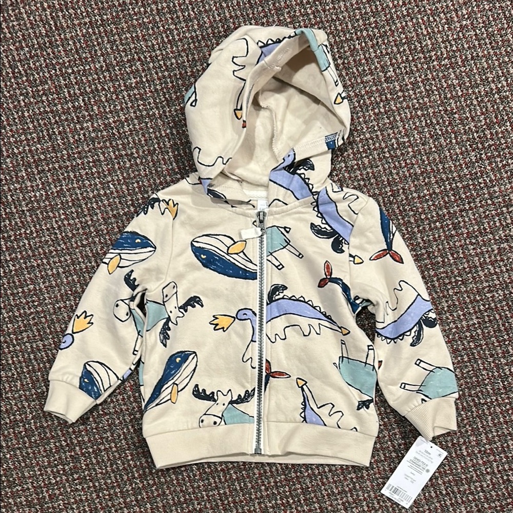 NWT Carter’s Baby 18M Animal Print Hoodie